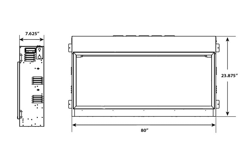 SIMPLIFIRE Scion 78-in Clean Face Linear Electric Fireplace - SF-SC78-BK