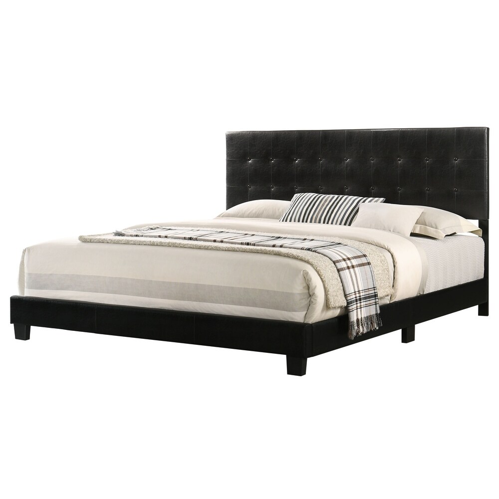 Caldwell Faux Leather Tufted Bed