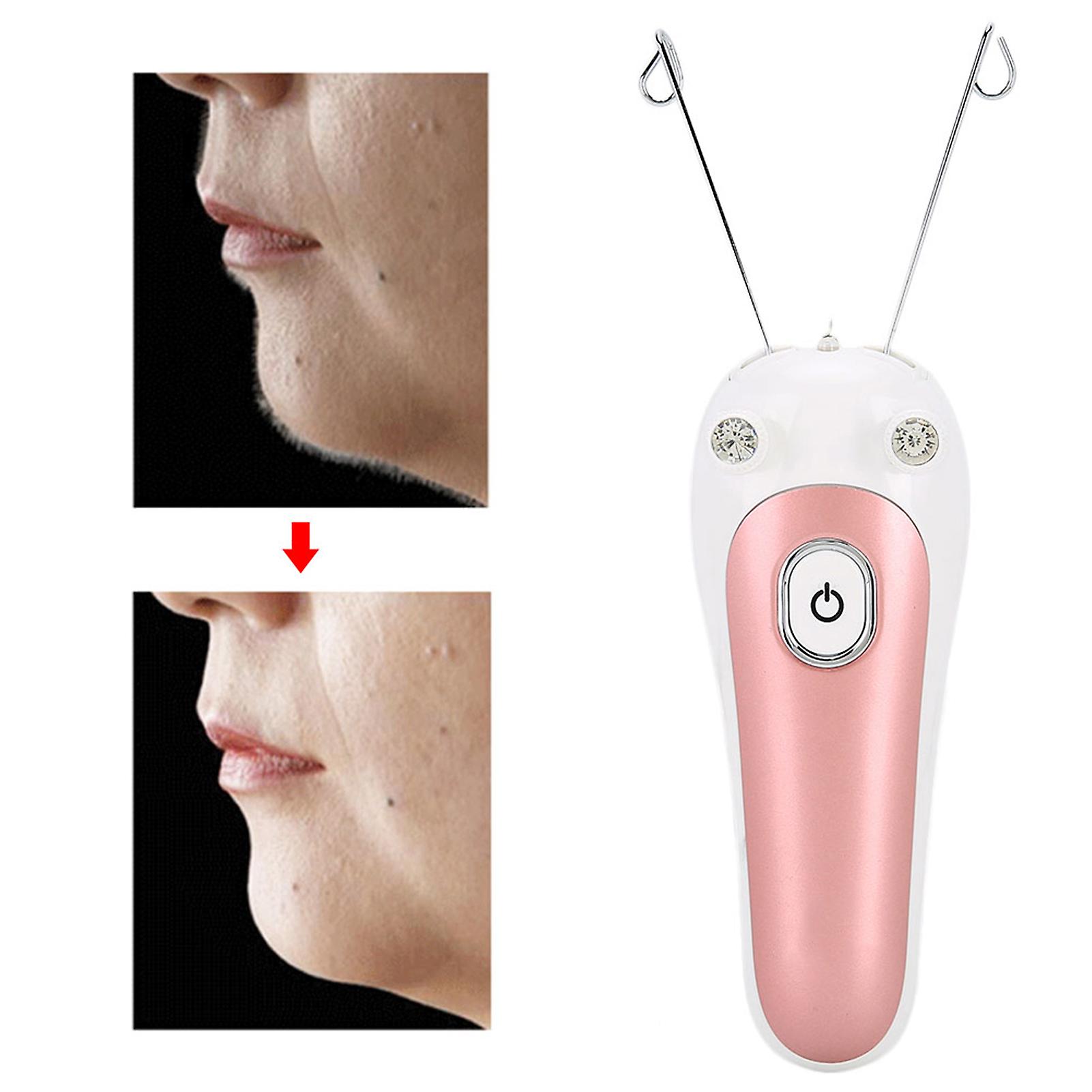 Electric Threading Epilator Physical Threader Hair Remover For Face Arm Leg Usepink