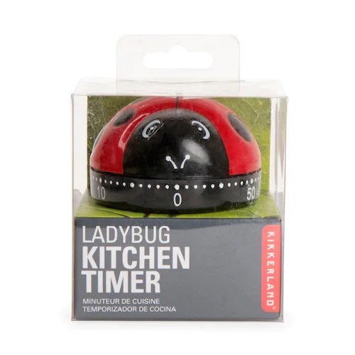 Kikkerland Lady Bug Kitchen Timer