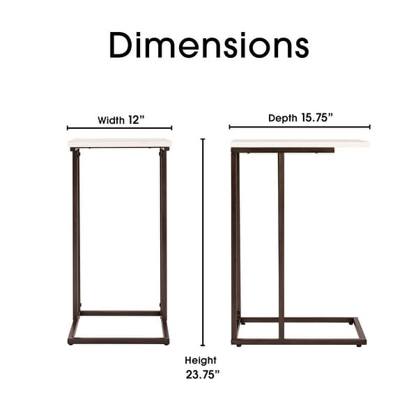 Serta Harton C Table， Modern Design， Durable Metal Base