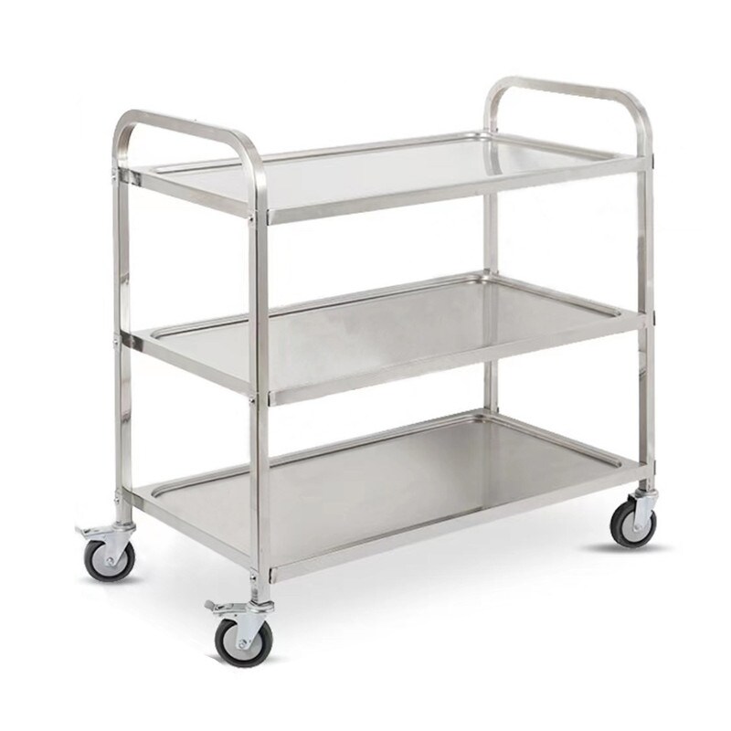 3 Tier Stainless Steel Utility Cart  32.6*29.5*15.7 inch