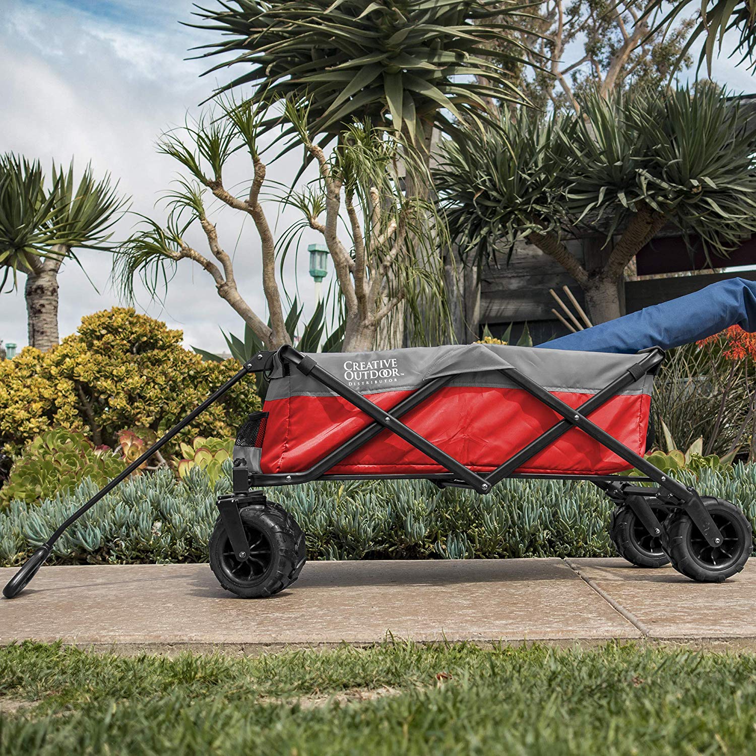 Creative Outdoor Products All-Terrain Collapsible Folding Wagon | Red