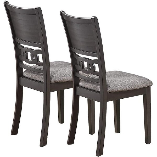 Dining Chair Set of 2 Side Chairs Cushion Seats Unique Back Kitchen Breakfast Chairs