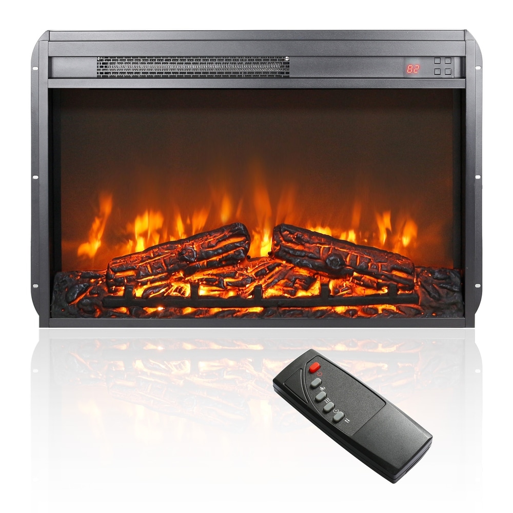 1400W Heater Electric Fireplace Insert w/Remote Control with Timer