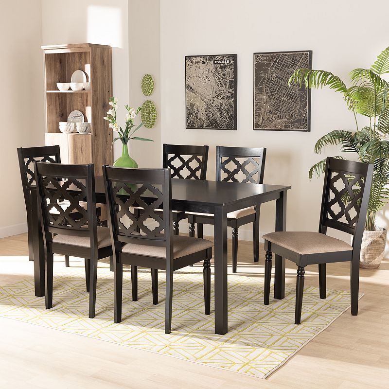 Baxton Studio Ramiro Dining Table and Chair 7-piece Set