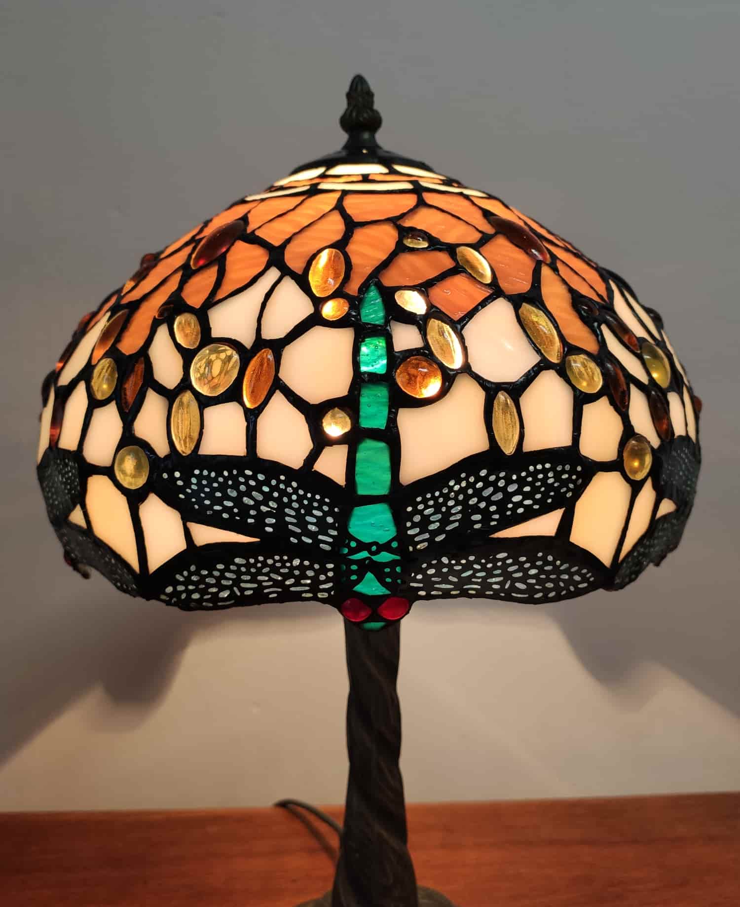  Lampshade with Golden Dragonflies, 25cm