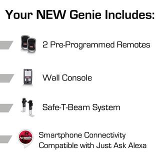 Genie Signature Series 2 HPc Screw Drive Wi-Fi Enabled Smart Home Garage Door Opener 3-Button Remotes and Wall Console 4063-TNMSV