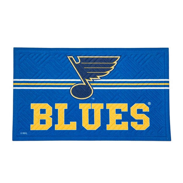 Embossed Mat Cross Hatch St Louis Blues