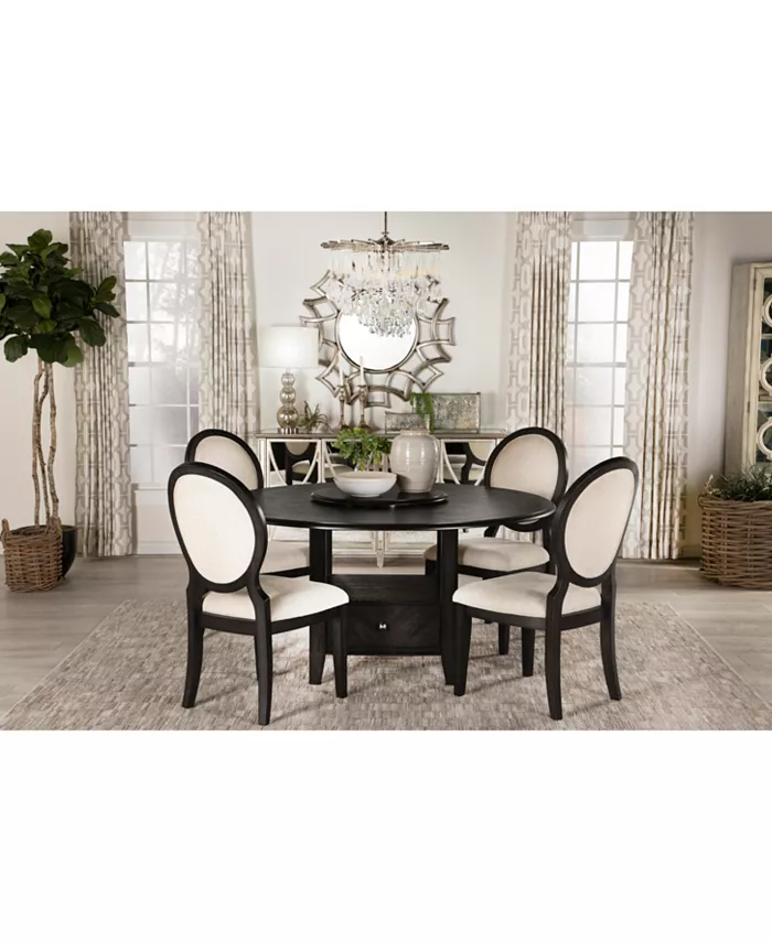 Coaster Home Furnishings 2-Piece Asian Hardwood Twyla Upholstered with Oval Back Dining Chairs Set