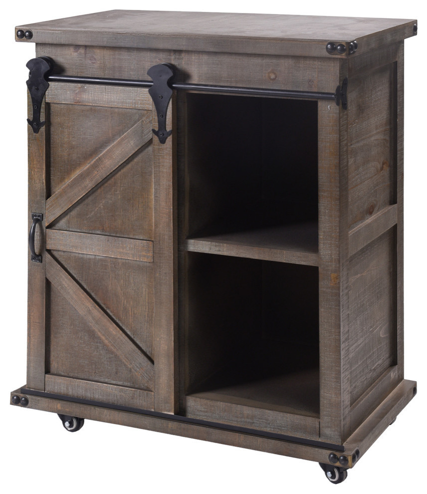 Presley 3 Drawer with Door Side Cabinet   Industrial   Accent Chests And Cabinets   by StyleCraft  Houzz