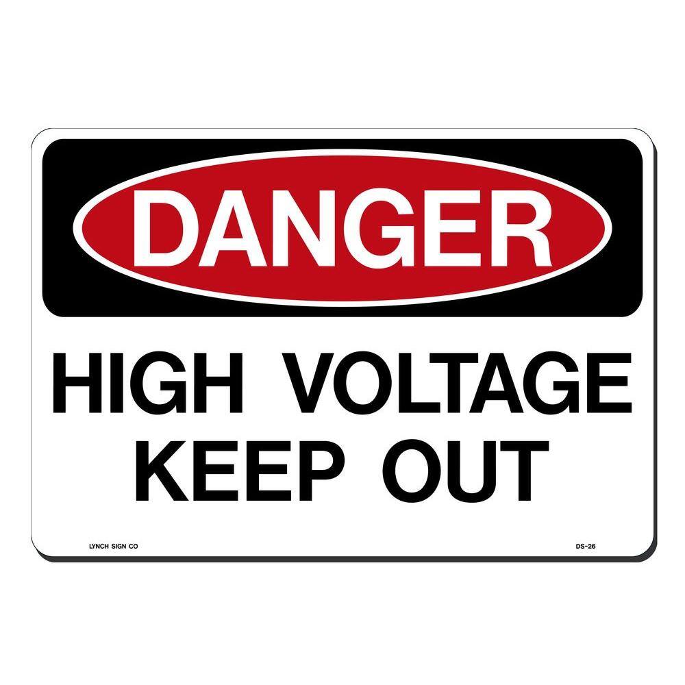 Lynch Sign 14 in. x 10 in. Danger High Voltage Sign Printed on More Durable Thicker Longer Lasting Styrene Plastic DS- 26