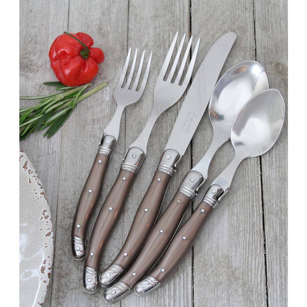 French Home Laguiole 20-Piece Faux Bronze Stainless Steel Flatware Set (Service for 4) LG128