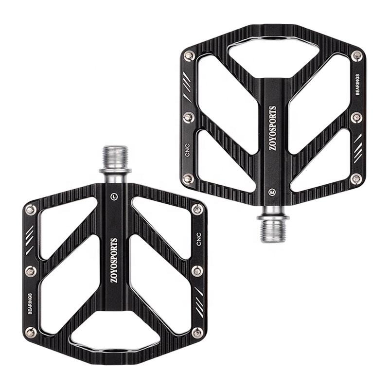 ZOYOSPORTS  Flat Pedals With Reflectors Three Sealed Bearings Bicycle Pedal Lightweight Aluminium Mountain Bike Pedals