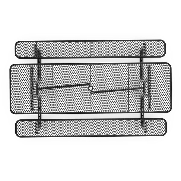 Commercial Grade Expanded Mesh Metal Outdoor Picnic Table