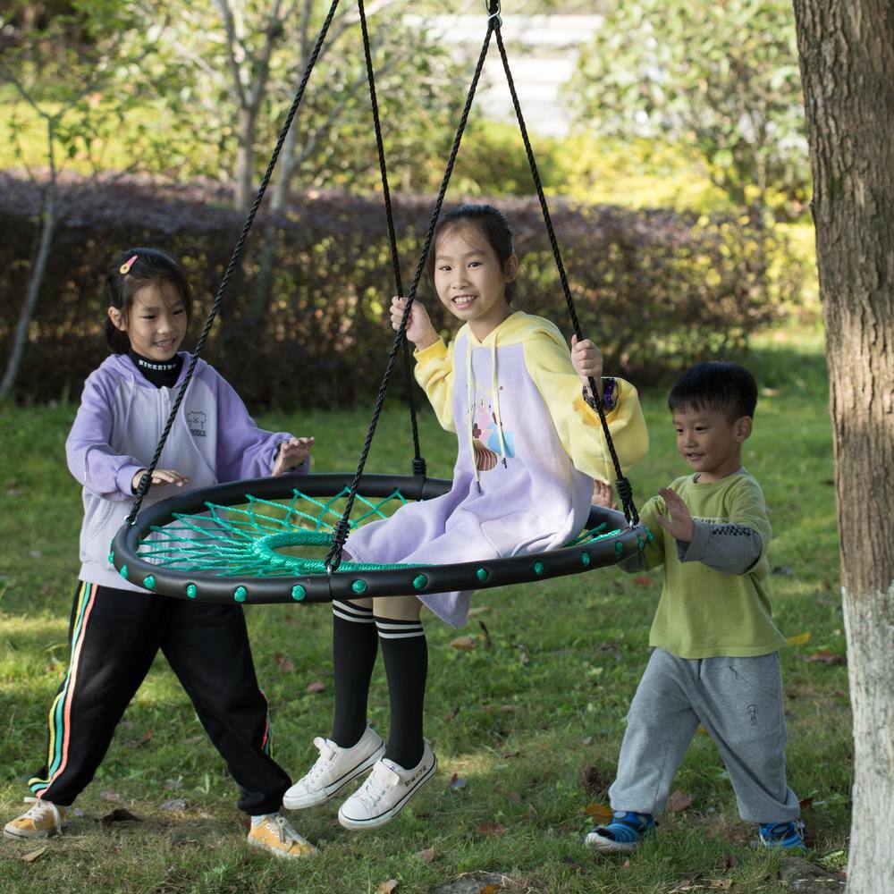 PLAYBERG Round Net Tree Spider Web Swing QI003912