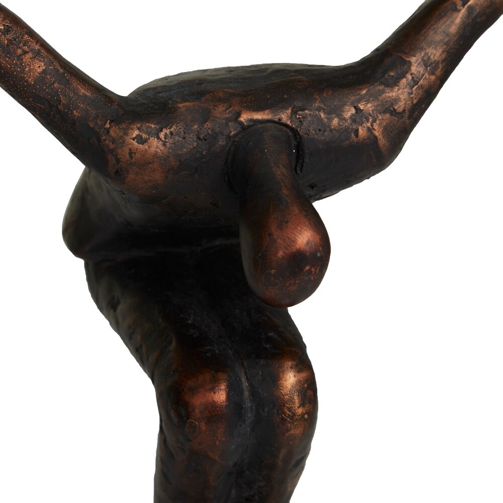 Bronze Polystone Modern People Sculpture ( Set of 2)   S/2 13\