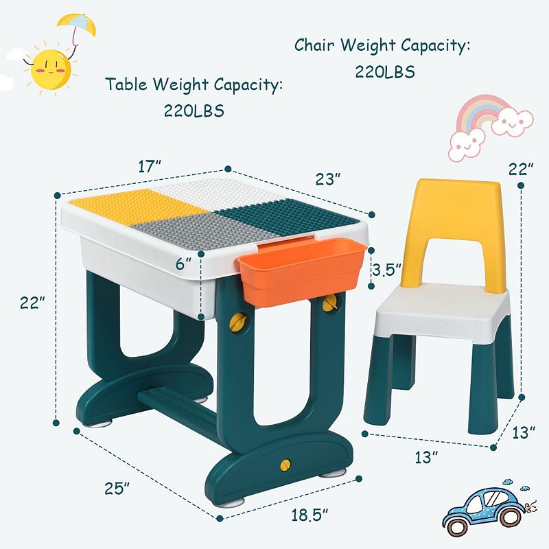 5-in-1 Kids Activity Table Set