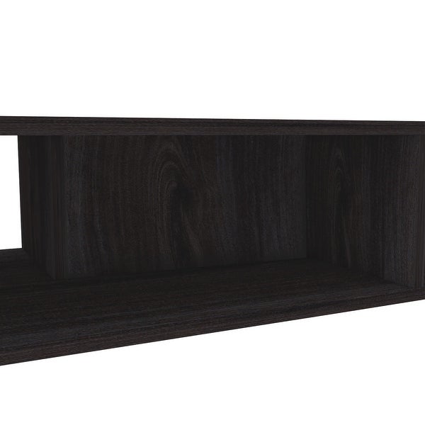 Minimalist Style Coffee Table with Hairpin Legs and Two Shelves