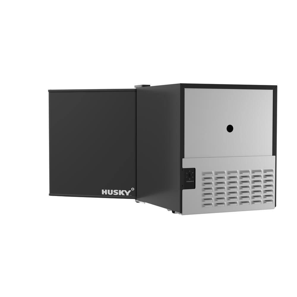 Husky 15 Cu ft 40Can Solid Door Freestanding Countertop Quiet Mini Fridge with Reversible Door without Freezer