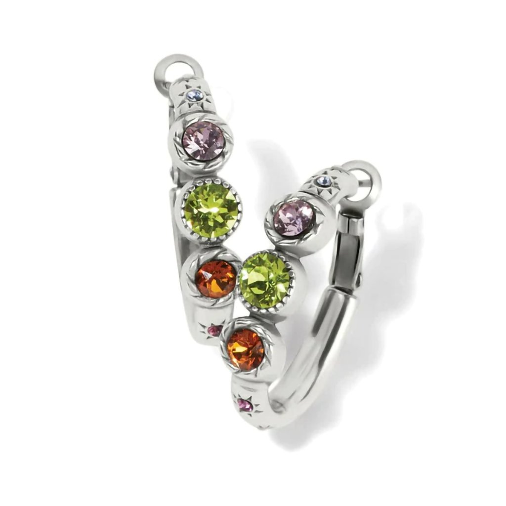 Brighton  Halo Gems Trio Hoop Earrings in Silver-Multi