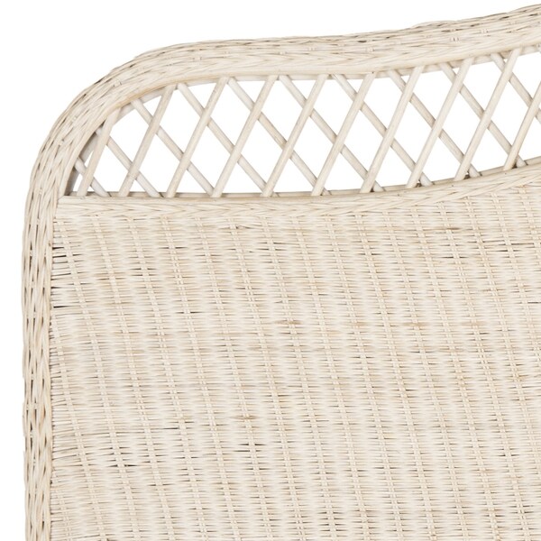 SAFAVIEH Sephina White Washed Rattan Headboard (Full) - - 14428248