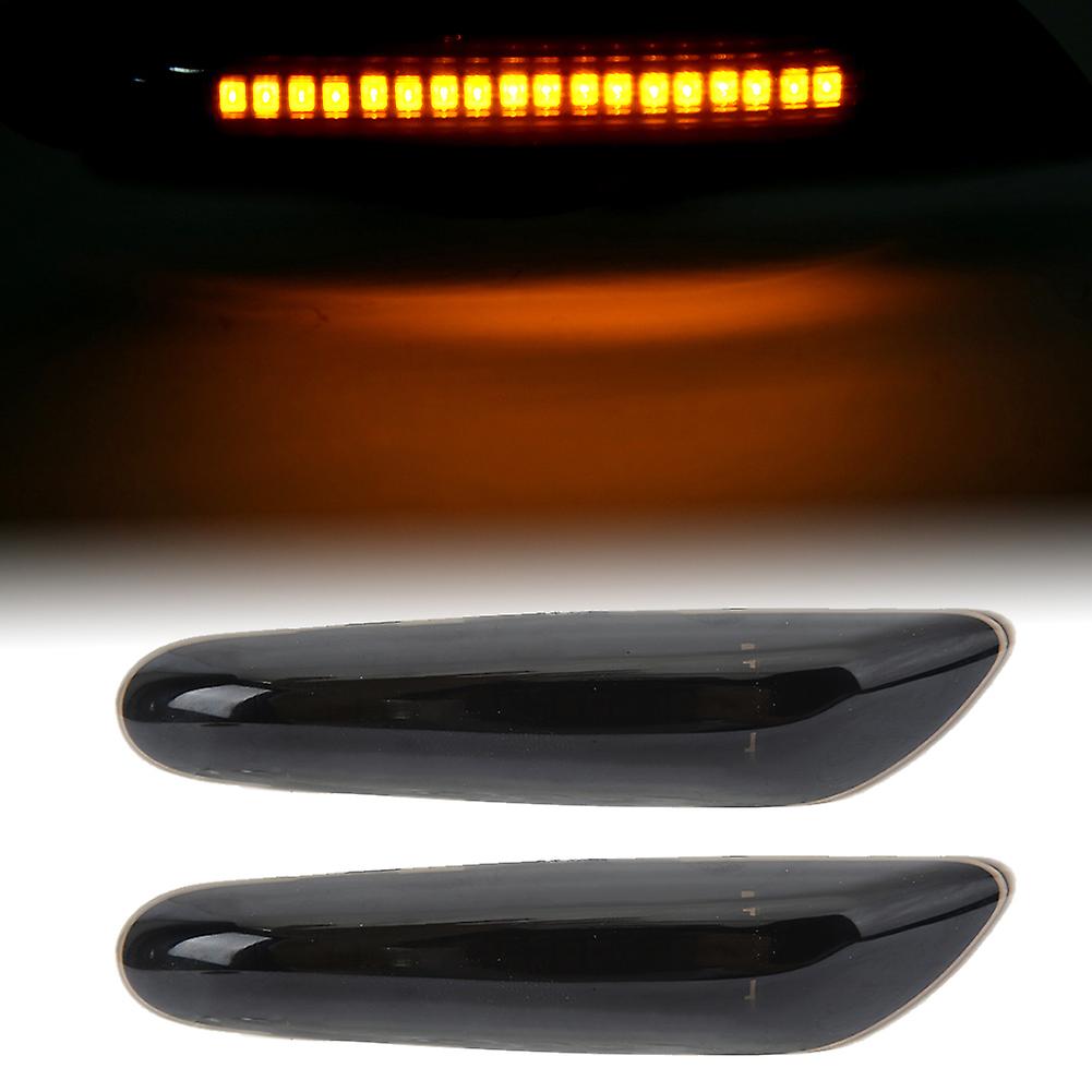 2pcs Black Fender Side Marker Lamp Turn Signal Light 12v Fits For 3 Series E46 E36 E90dc 12v