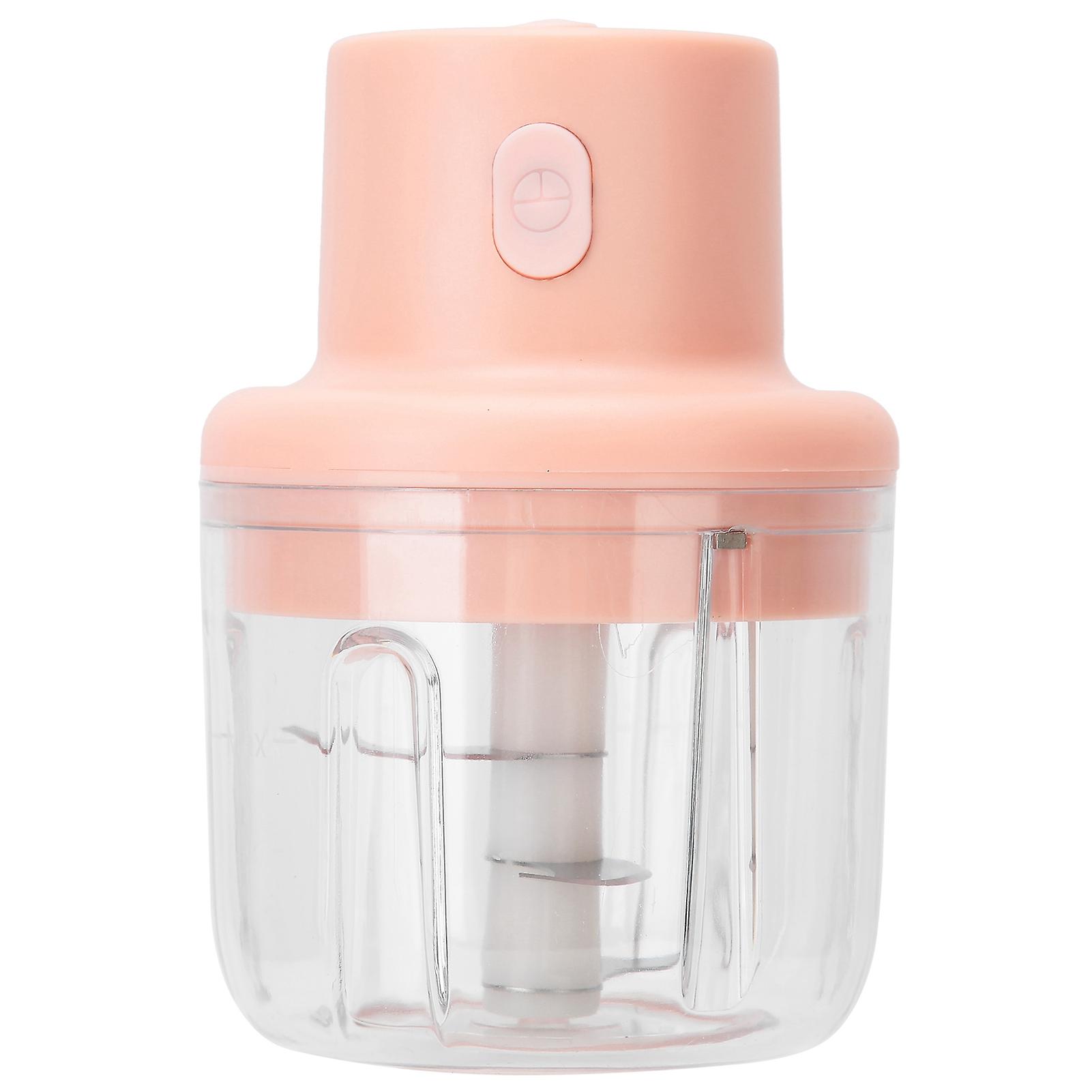 250ml Pink Electric Meat Grinder Food Chopper Mini Kitchen Shredder Usb Charging