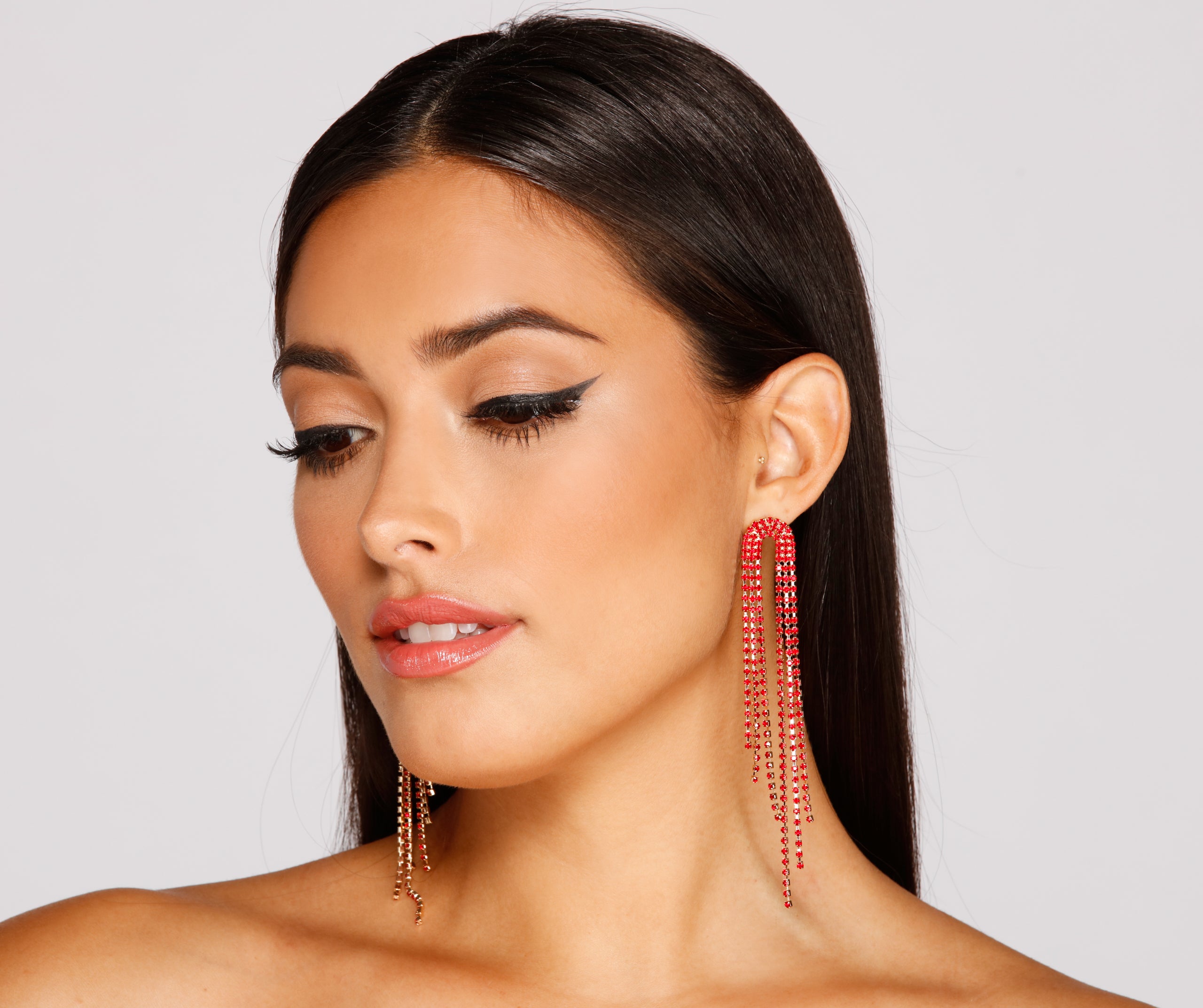 So Haute Cascading Fringe Earrings