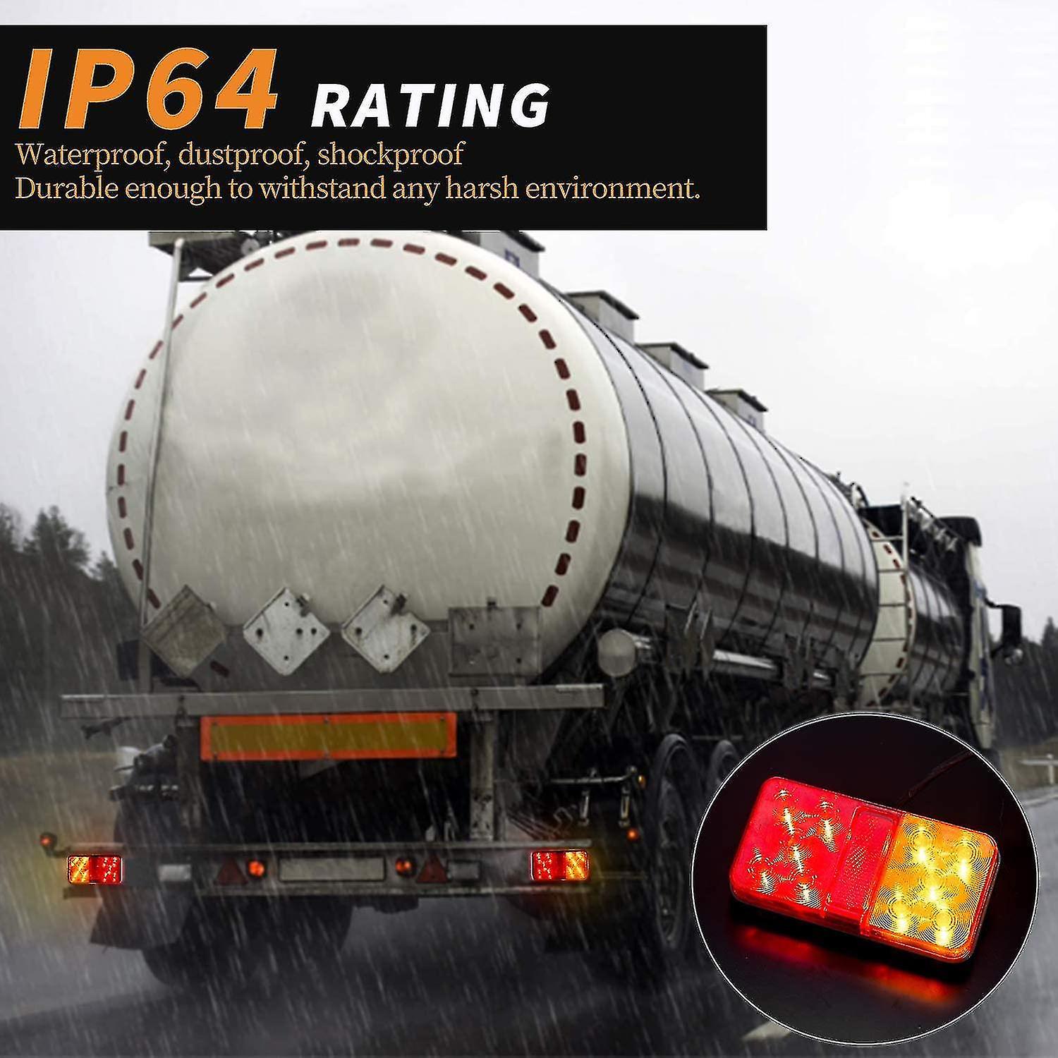 2pcs Led Tail Lights Multifunctional Led Trailer Lights 12v Waterproof Parking Position Indicator Fo