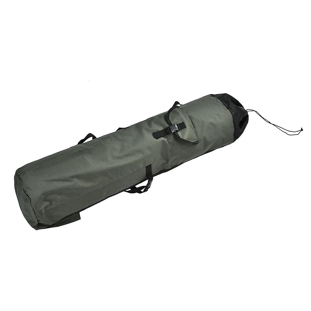 Polyester Cylinder-shaped Portable Outdoor Fishing Rod Pole Reel Storage Bag Accessory(green)