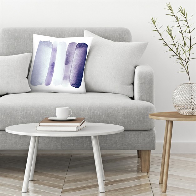 Americanflat Abstract Neutral Rise Above Purple By Amy Brinkman Throw Pillow