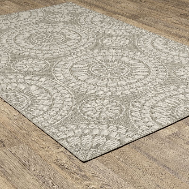 StyleHaven Porter Circles Indoor Outdoor Area Rug