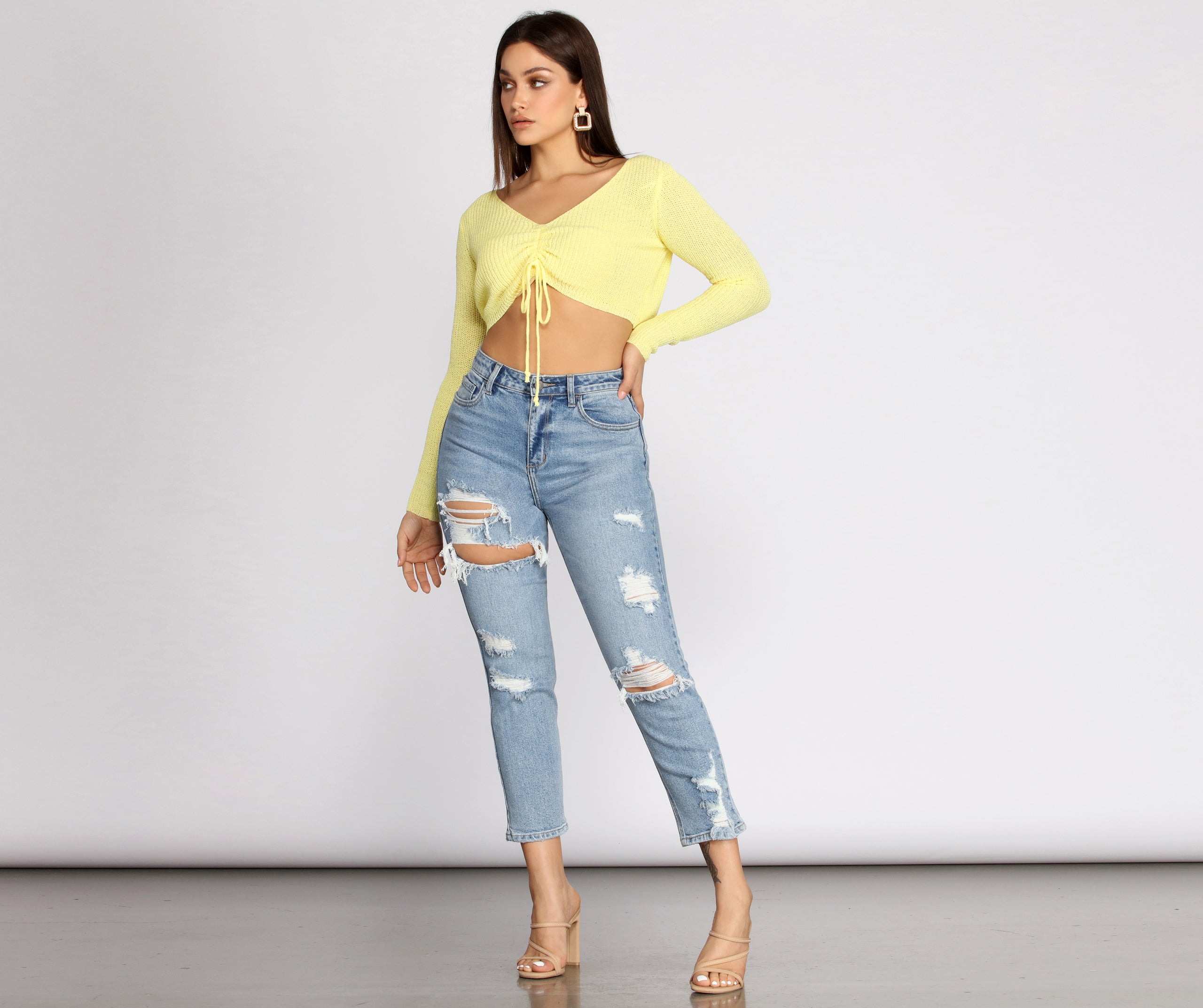 Major Crush Drawstring Crop Top