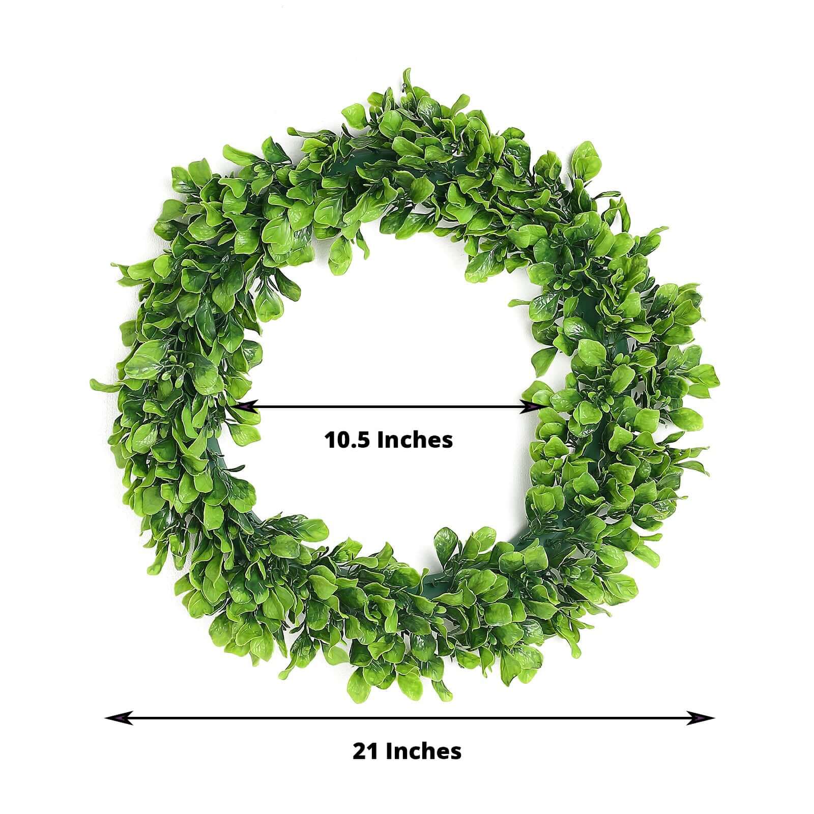 2 Pack Green Artificial Lifelike Jasmine Leaf Spring Wreaths 21