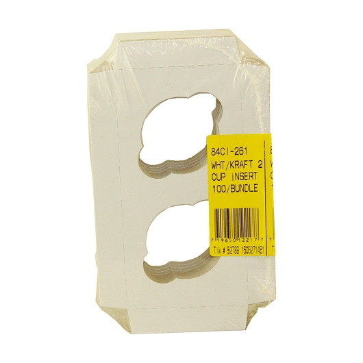 Boxit 7.94 Inch X 3 Inch 2 Cup White Cupcake Inser...