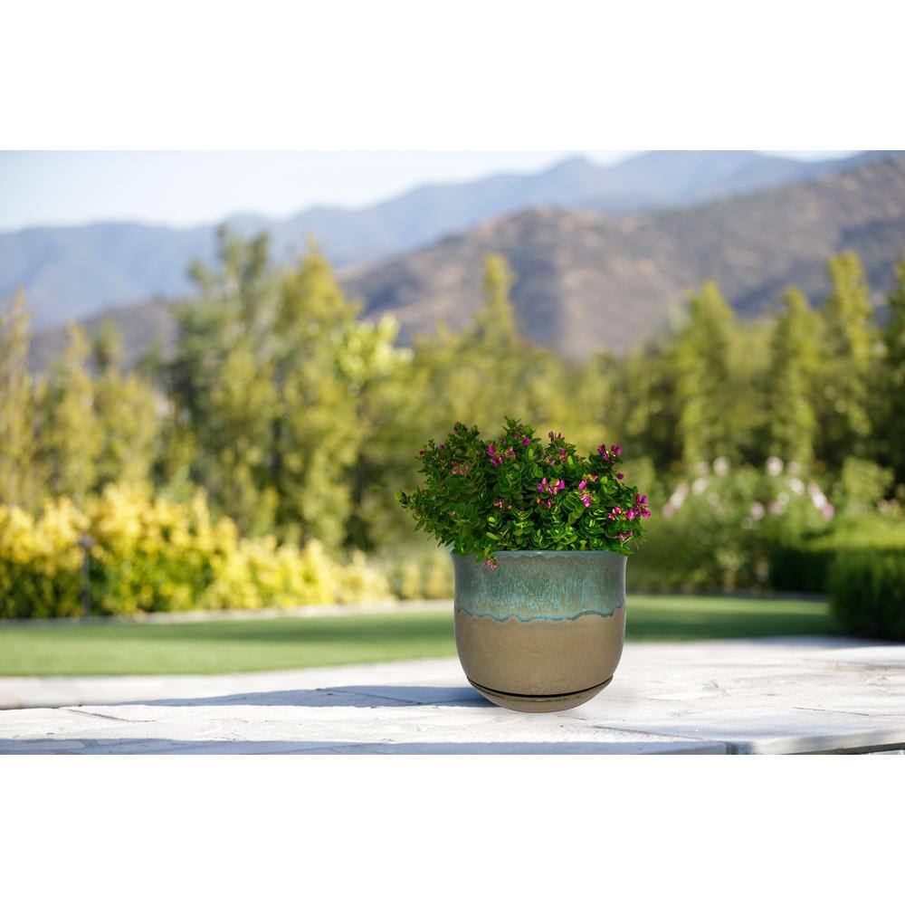 Trendspot 12 in. Dia Multi-Color Bella Ceramic Planter CR11183S-120B