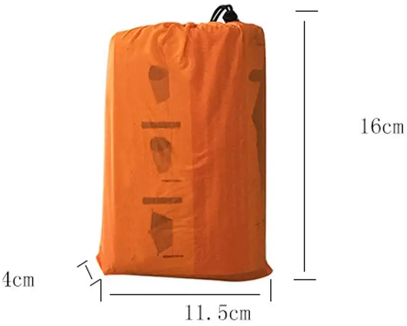 Hot Sell Cheap Portable Orange PE Sleeping Bag Waterproof Emergency Survival Blanket Camping Tent