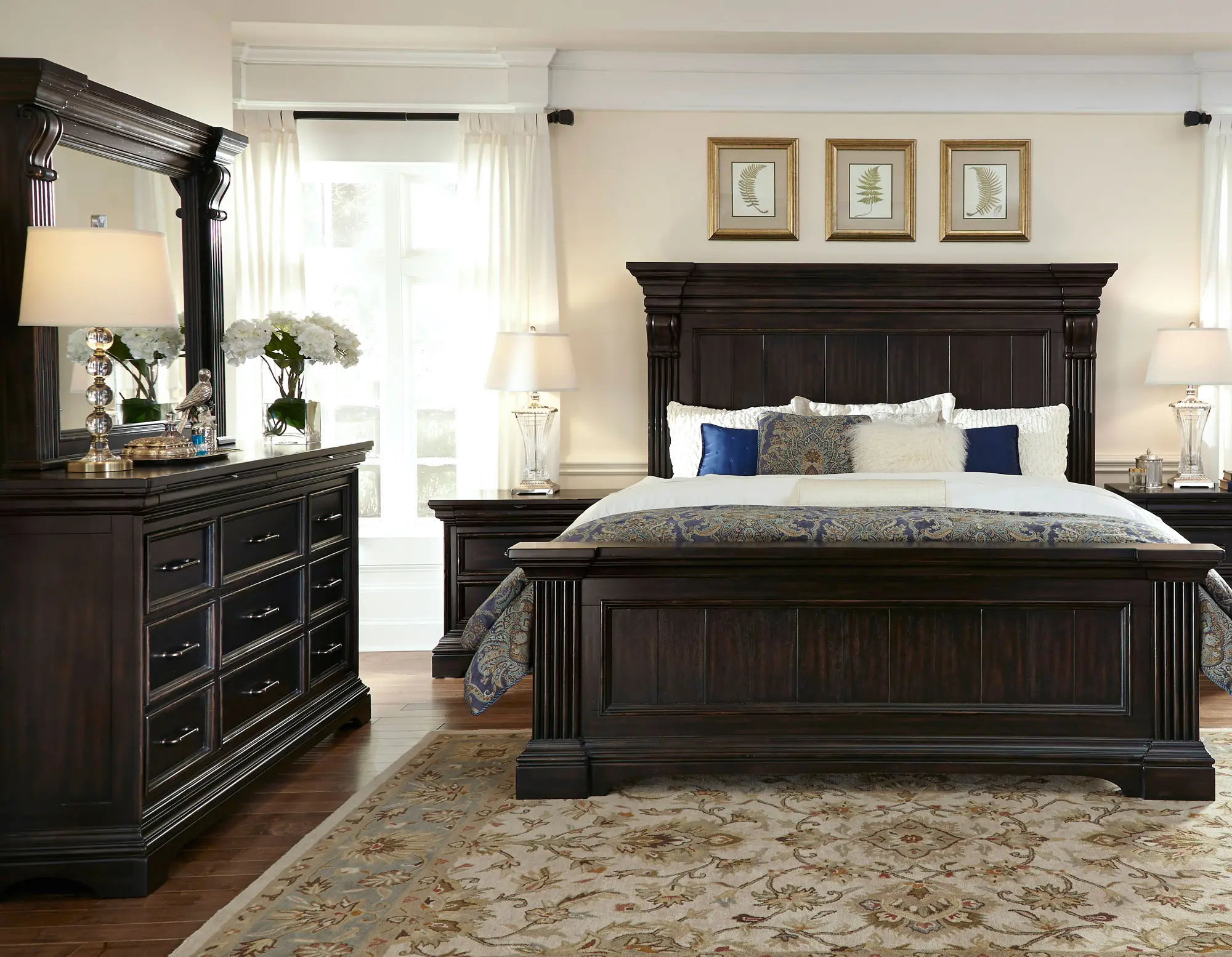 Caldwell Dark Brown 4 Piece Queen Bedroom Set