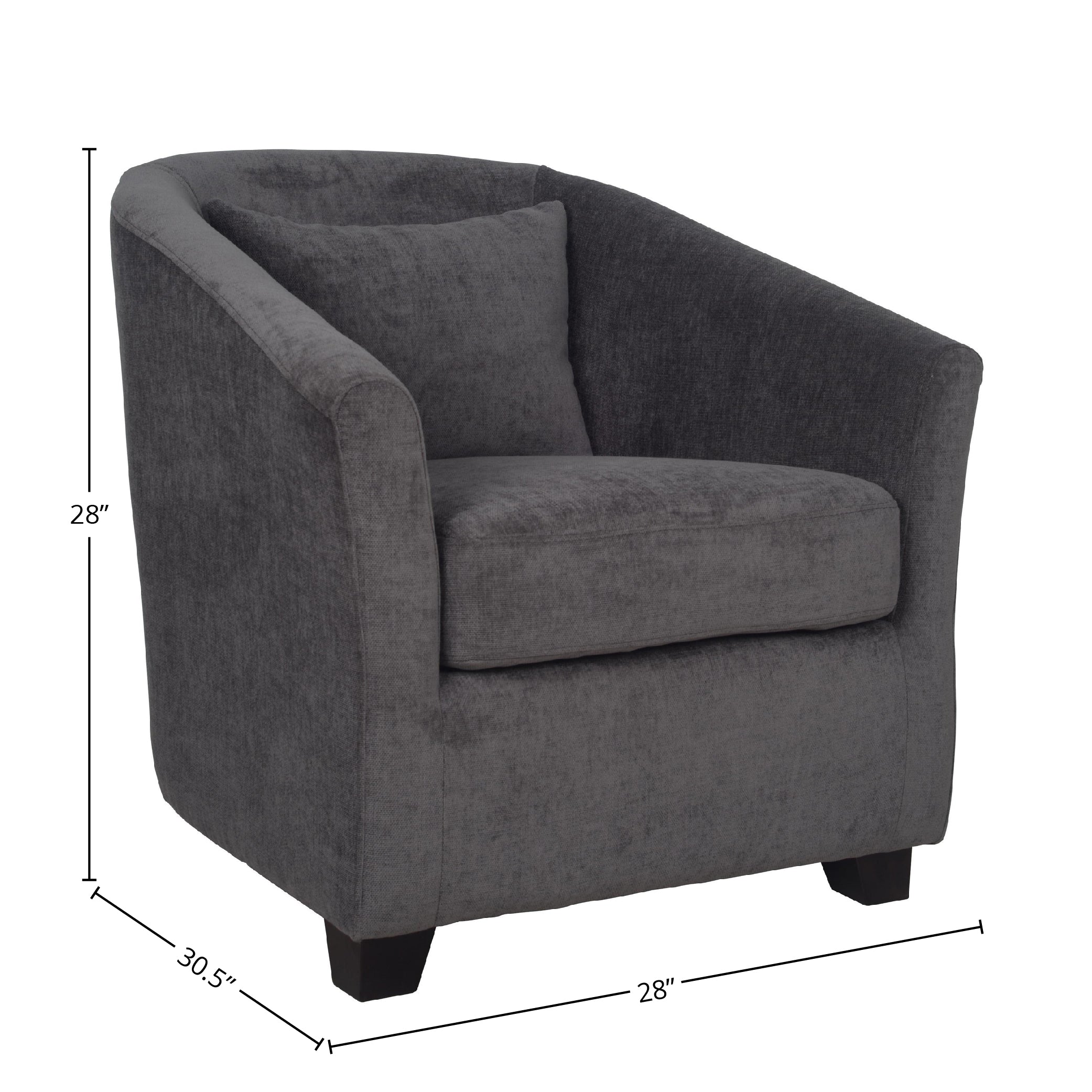 Carmen Club Chair - Graphite