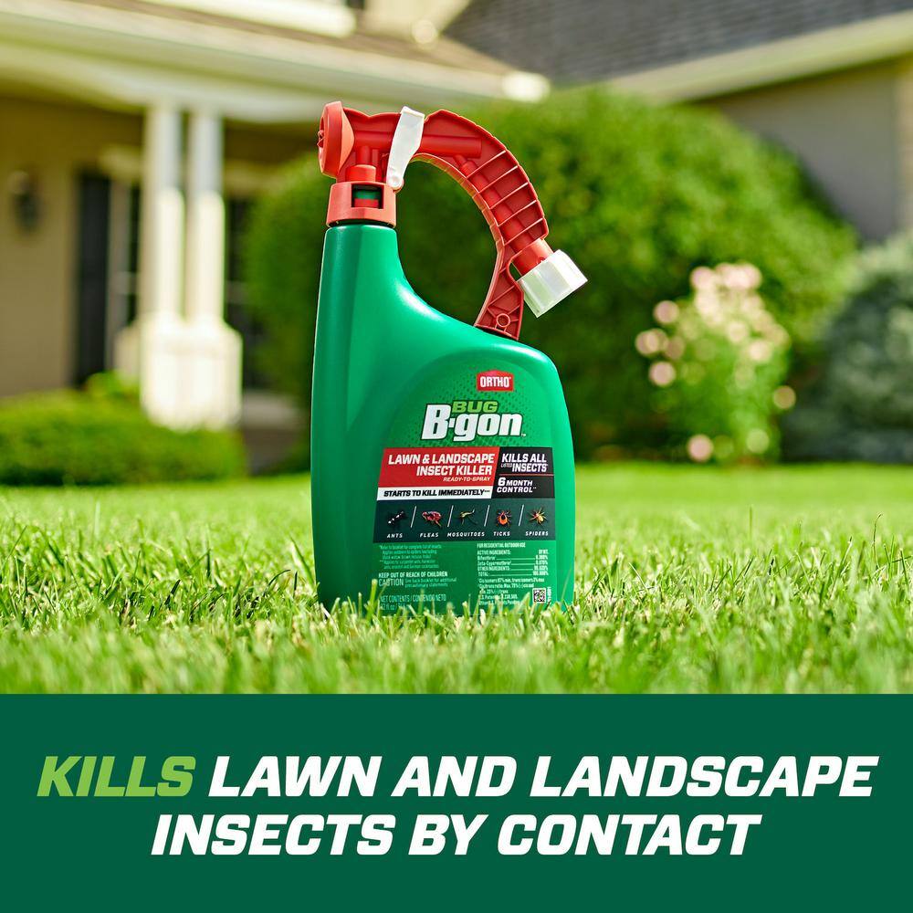 Ortho Bug B gon Lawn and Landscape Insect Killer 32 oz Ready to Spray Kills Insects Including Ants Mosquitoes and Spiders 017711005