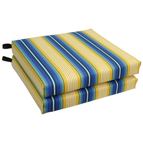 20-inch by 19-inch Patterned Outdoor Chair Cushions (Set of 2)