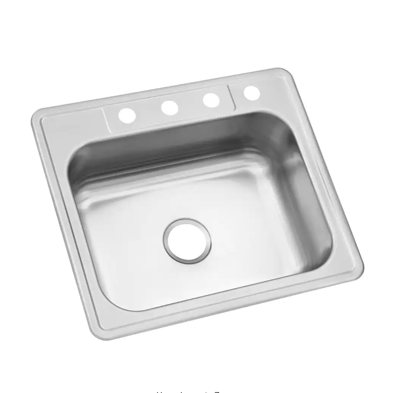 Glacier Bay Drop-In Stainless Steel 25 in. 4-Hole Single Bowl Kitchen Sink