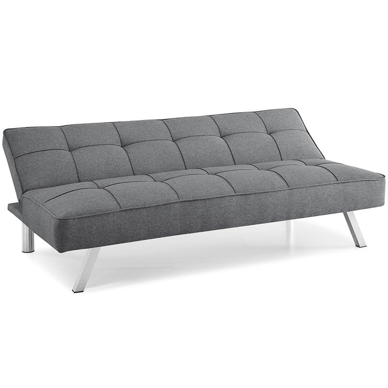 Hawthorne Collections Tufted Convertible Sleeper Sofa in Charcoal