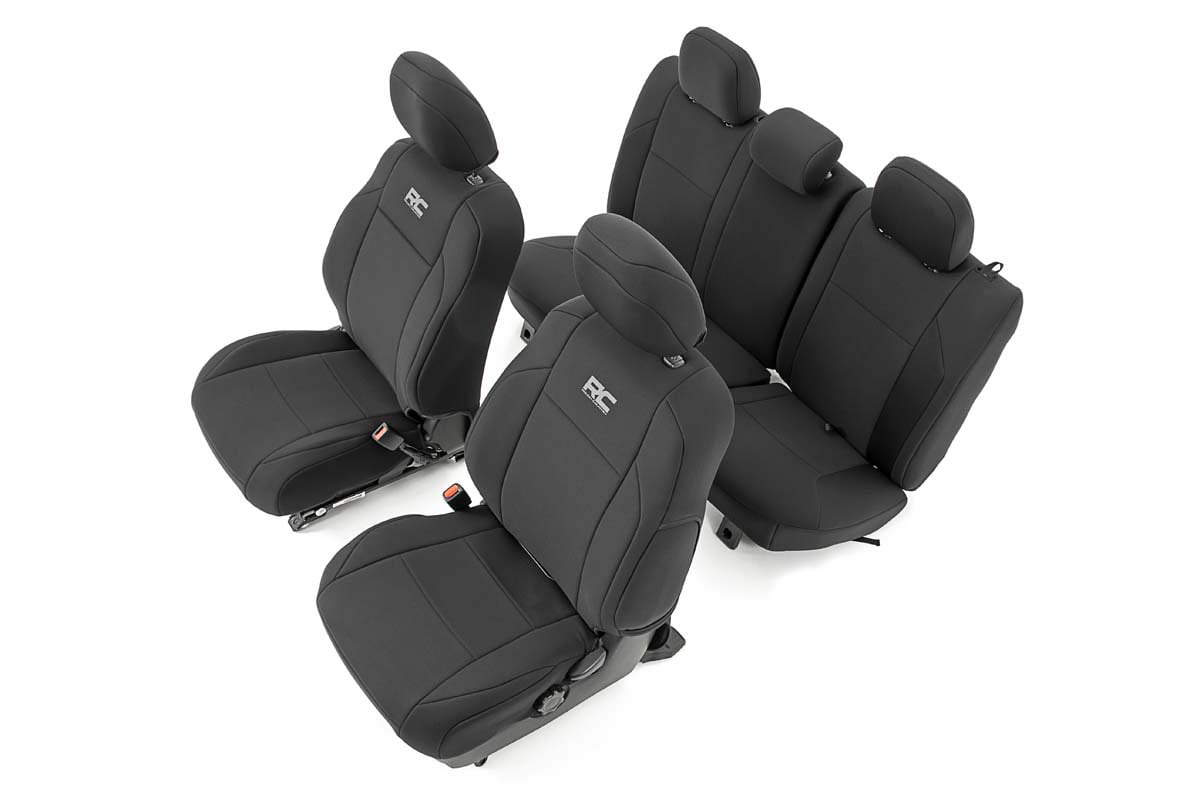 Rough Country Front and Rear Neoprene Seat Covers for 2016-2020 Tacoma， 91031