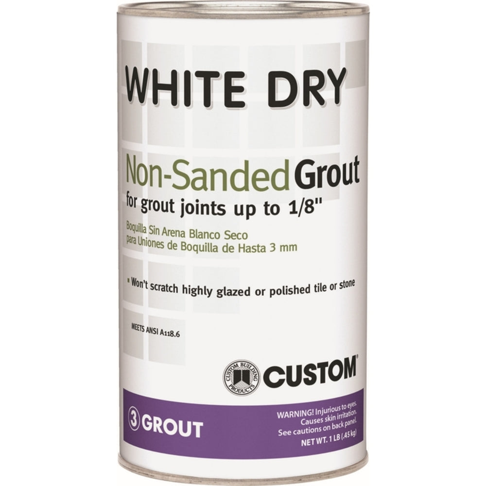 TILE GROUT DRY WHITE 1LB