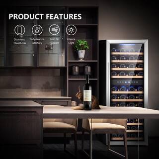 Kalamera 73 Bottle Compressor Wine Cooler Dual Zone with Touch Control - Frost Free - Free standing KRC-73DZF