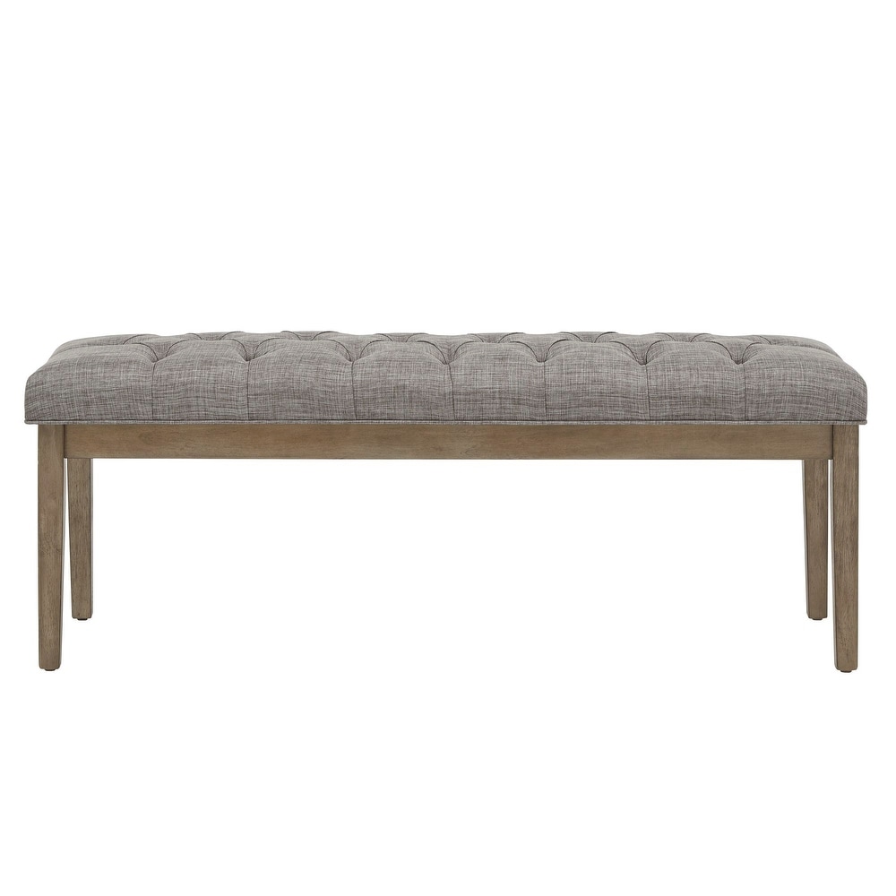 Benchwright Premium Tufted Reclaimed Look 52 inch Upholstered Bench by iNSPIRE Q Artisan