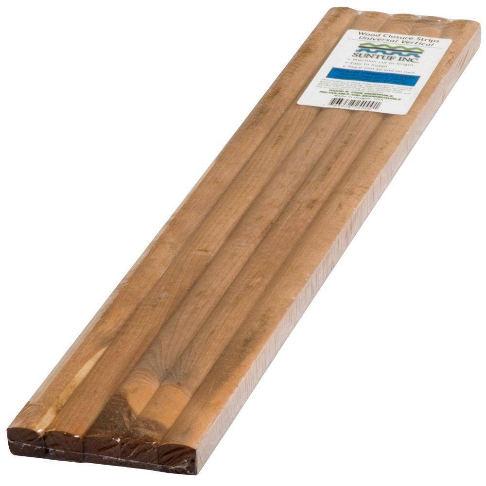 Suntuf 24 in. Universal Vertical Wood Roof Closure Strips (5-Pack) 92824
