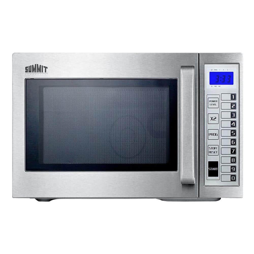 Summit Appliance 09 cu ft Countertop Microwave in Stainless Steel